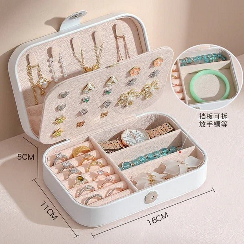 Medium-Sized Leather Jewelry Organizer – Elegant Storage Box for Accessories