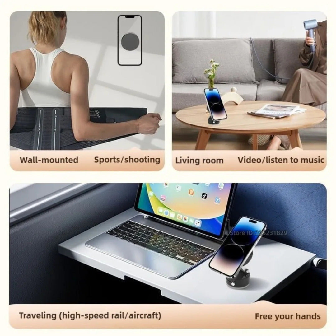 Vacuum Suction Magnetic Phone Holder - Universal Compatibility, Lightweight Design