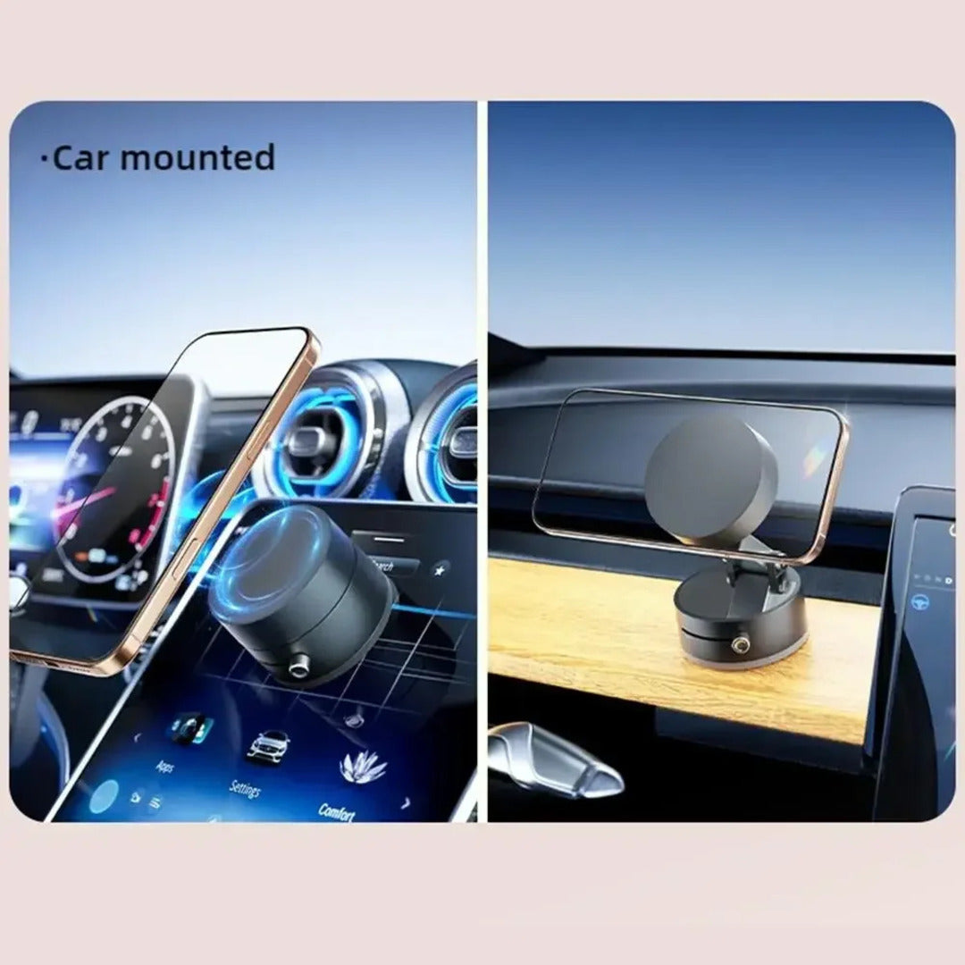 Vacuum Suction Magnetic Phone Holder - Universal Compatibility, Lightweight Design