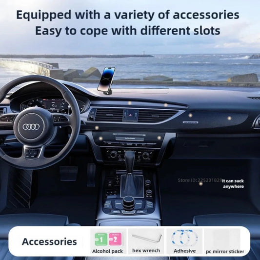 Vacuum Suction Magnetic Phone Holder - Universal Compatibility, Lightweight Design