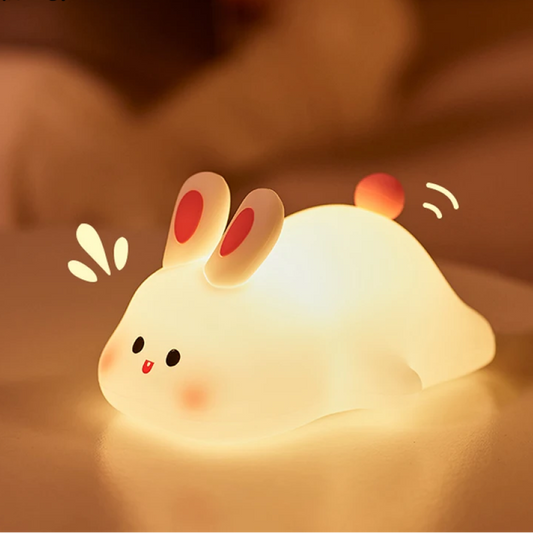 CUTE SILICONE LED NIGHT LIGHT USB RECHARGEABLE TOUCH CONTROL - RABBIT