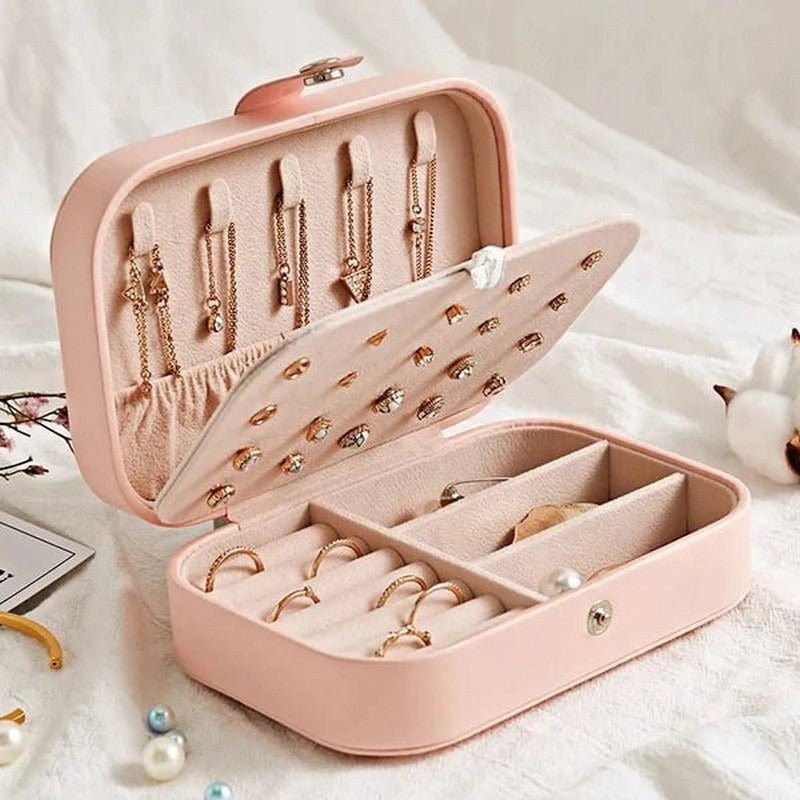 Medium-Sized Leather Jewelry Organizer – Elegant Storage Box for Accessories